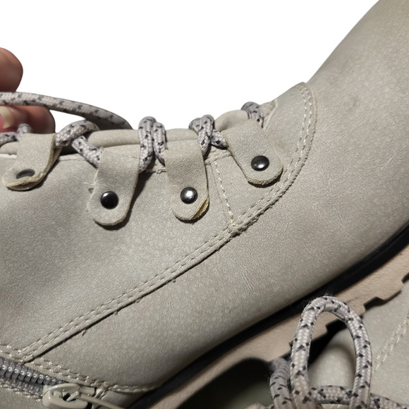 JBL gray faux fleece winter ankle boots with zippers gently used, size 9 - Picture 7 of 7